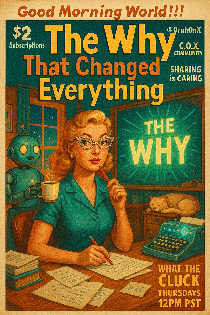 OrahOnX's tweet image. The Why That Changed Everything
Good Morning World!!!
I woke up today with absolutely no idea what to write. So, I tried a little creative exercise:
If you had 10 minutes left to live, what would you want to tell the world?
Turns out, not that helpful. I came up with:
“God…