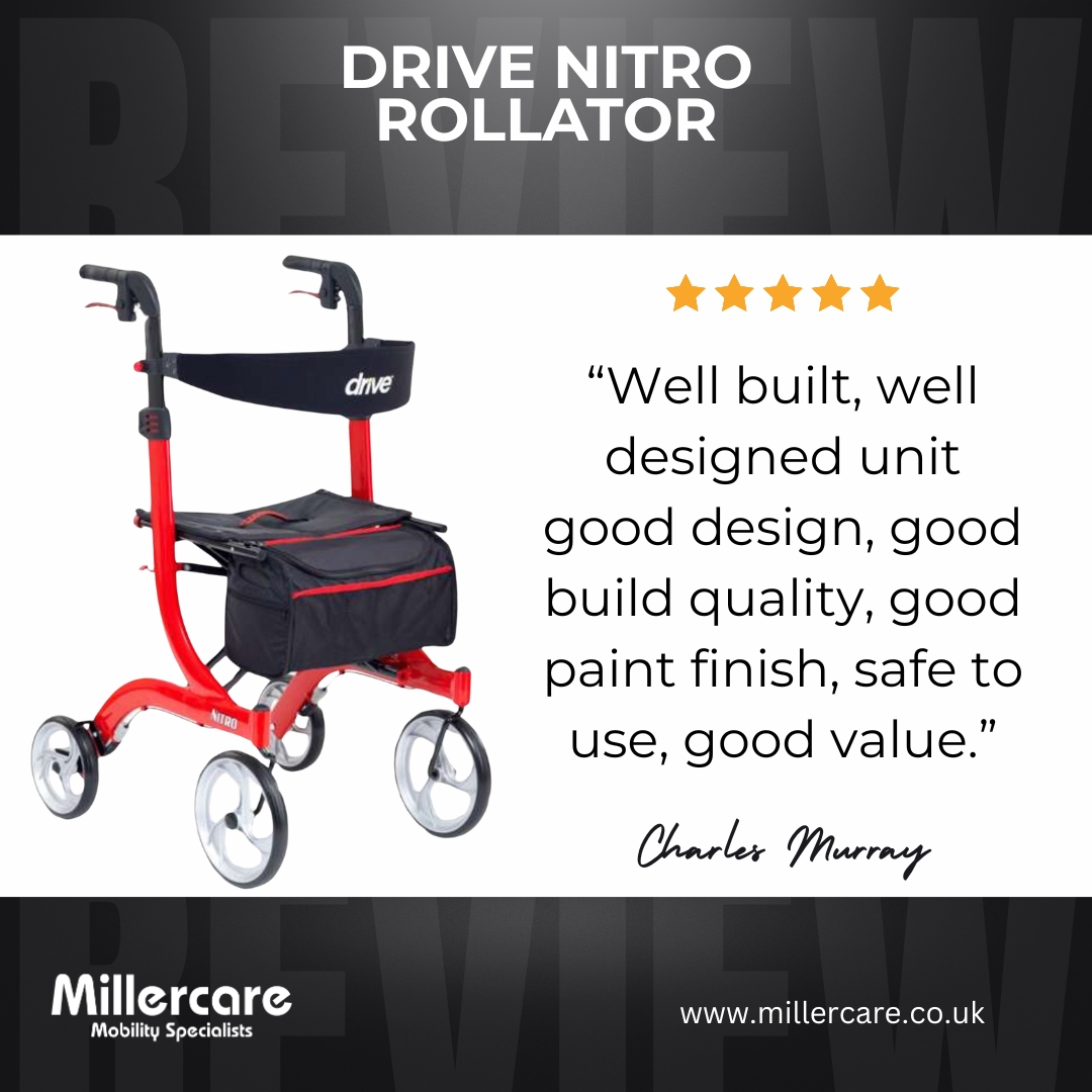 🌟 5-Star Review from Charles!

Charles rated the Drive Nitro Rollator for its great design, quality build, and excellent paint finish — all at great value for money.

Thanks for the feedback, Charles!

#Millercare #DriveNitro #5StarReview #MobilityAid #ValueForMoney