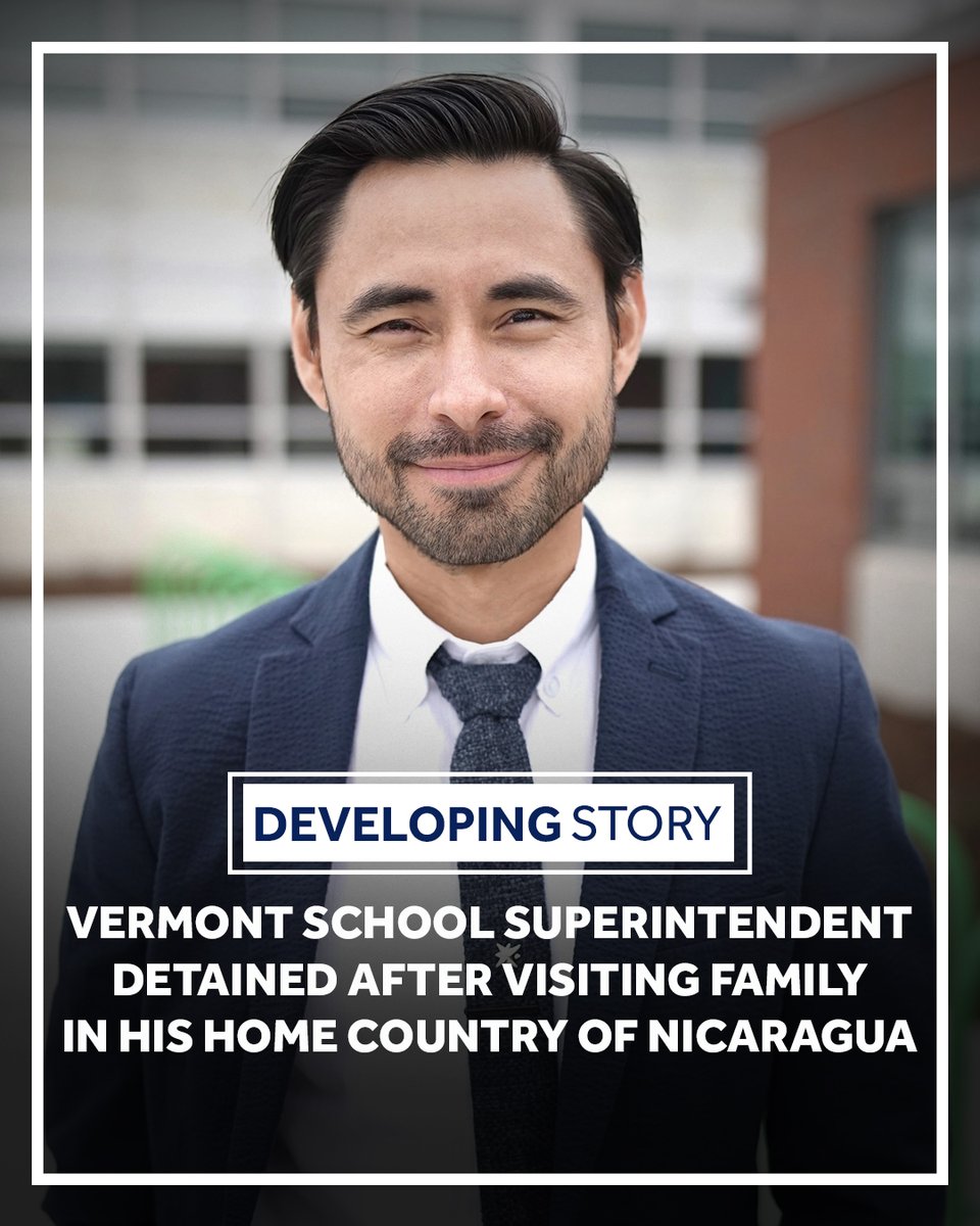 WMTWTV's tweet image. A school superintendent in Vermont, a U.S. citizen, says he was detained while returning from a trip to Nicaragua to visit his family. He told the school board that he was "subjected to abusive interrogation" and treated in a "deeply disturbing" manner. wmtw.com/article/winoos…