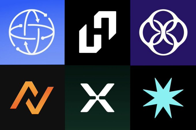 Ping Network, Exponent, Hylo를 포함한 솔라나 에어드롭 로고들
