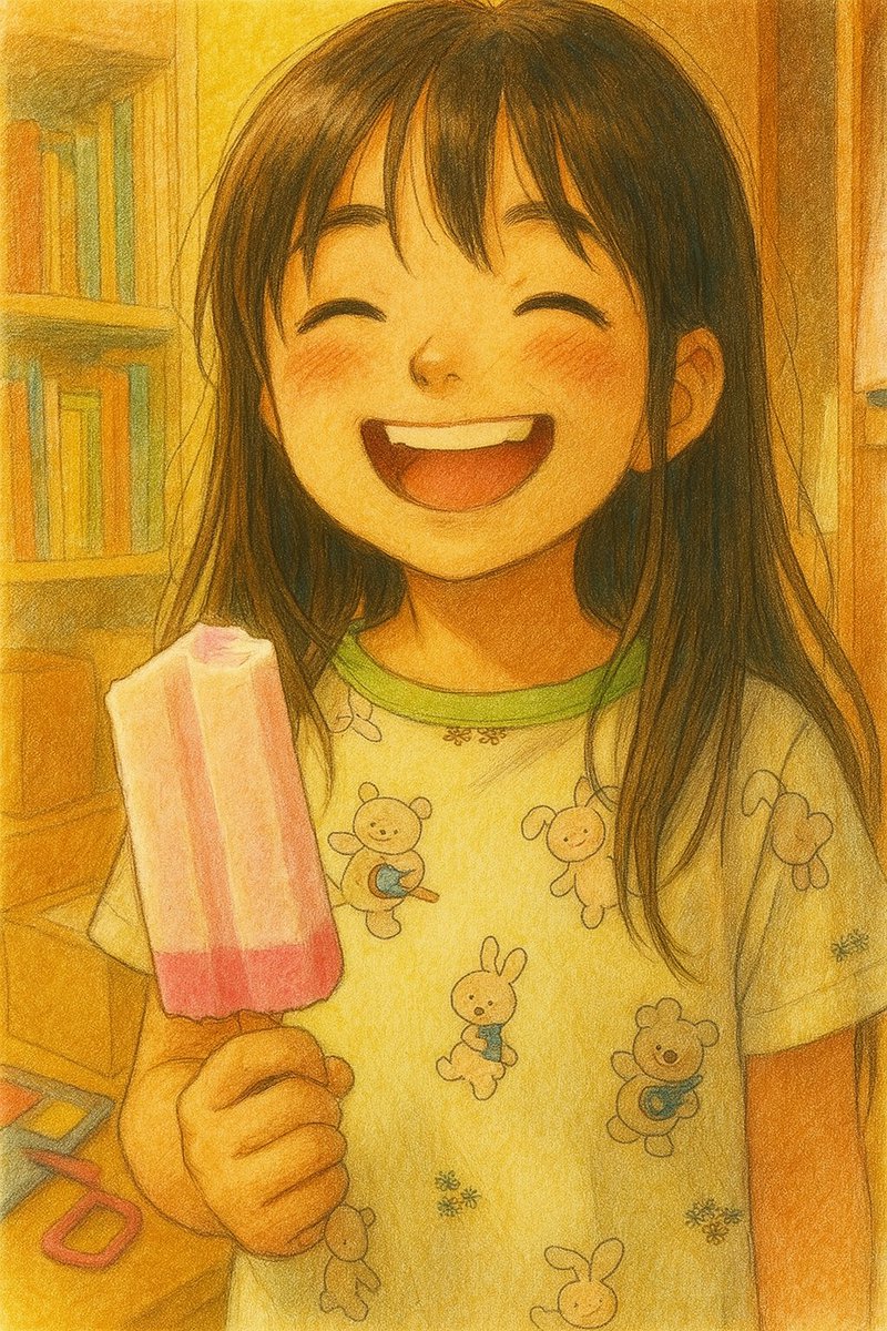 summer_tree777's tweet image. アイスを食べる娘。
笑顔だが、この後量が多くて後半は私が引き継ぐことに。