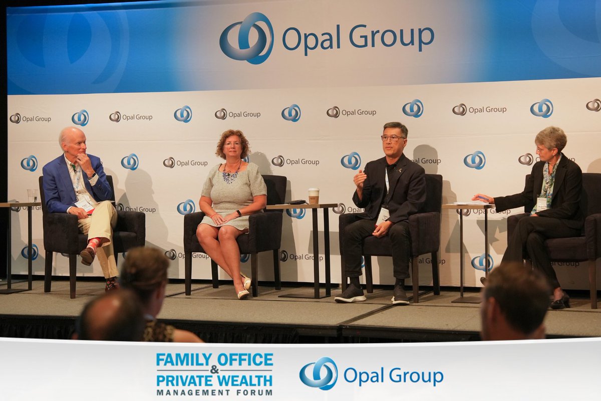 Opal_Group's tweet image. 馃専Engaging conversation with Pierre DuPont, Susan R. Schoenfeld, Jason Ma, and E. Shepard Farrar, on family governance and family office strategies focused on planning for the next generation and preserving family legacy.
#OpalGroup #OpalGroupFOPW #Finance