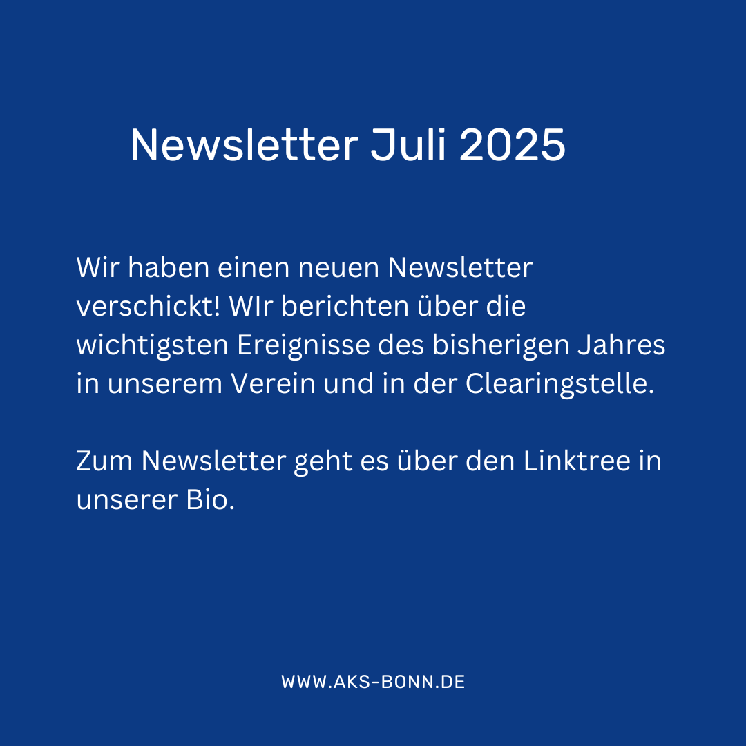 aksbonn's tweet photo. Endlich ein aktueller Newsletter! Wir berichten über die Geschehnisse aus der ersten Jahreshälfte. Viel Spaß bei der Lektüre! 💙 https://t.co/0DqN99u50l