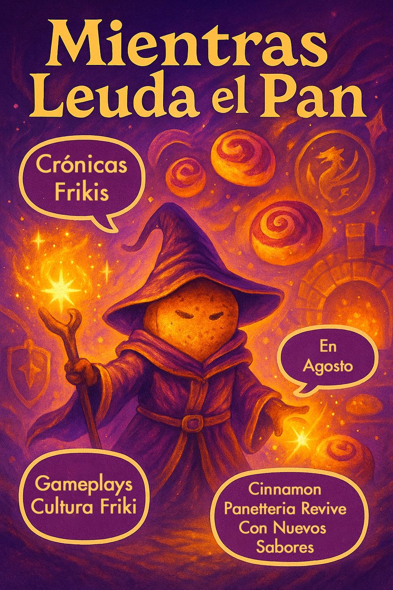 el_gordopastel's tweet photo. 🧙♂️ ¡La Season 5 del Panverso comienza el 4 de Agosto!
Celebramos 4 años de stream, nuevas cruzadas frikis y el regreso del horno de Cinnamon Panetteria.
¿Estás list@ para esta nueva campaña?
#MientrasLeudaElPan #Season5 #Panverso https://t.co/XYoswdPYOT