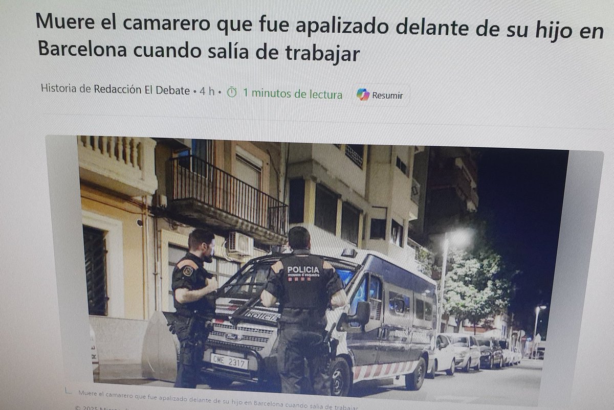 PSaenc's tweet image. Mort per un "jove del barri" segons tñ3 "la seva". Omiten dir q el criminal es de "Jovelandia" Un "paga pensions" segons l'esquerra woke. Un cas aïllat més...