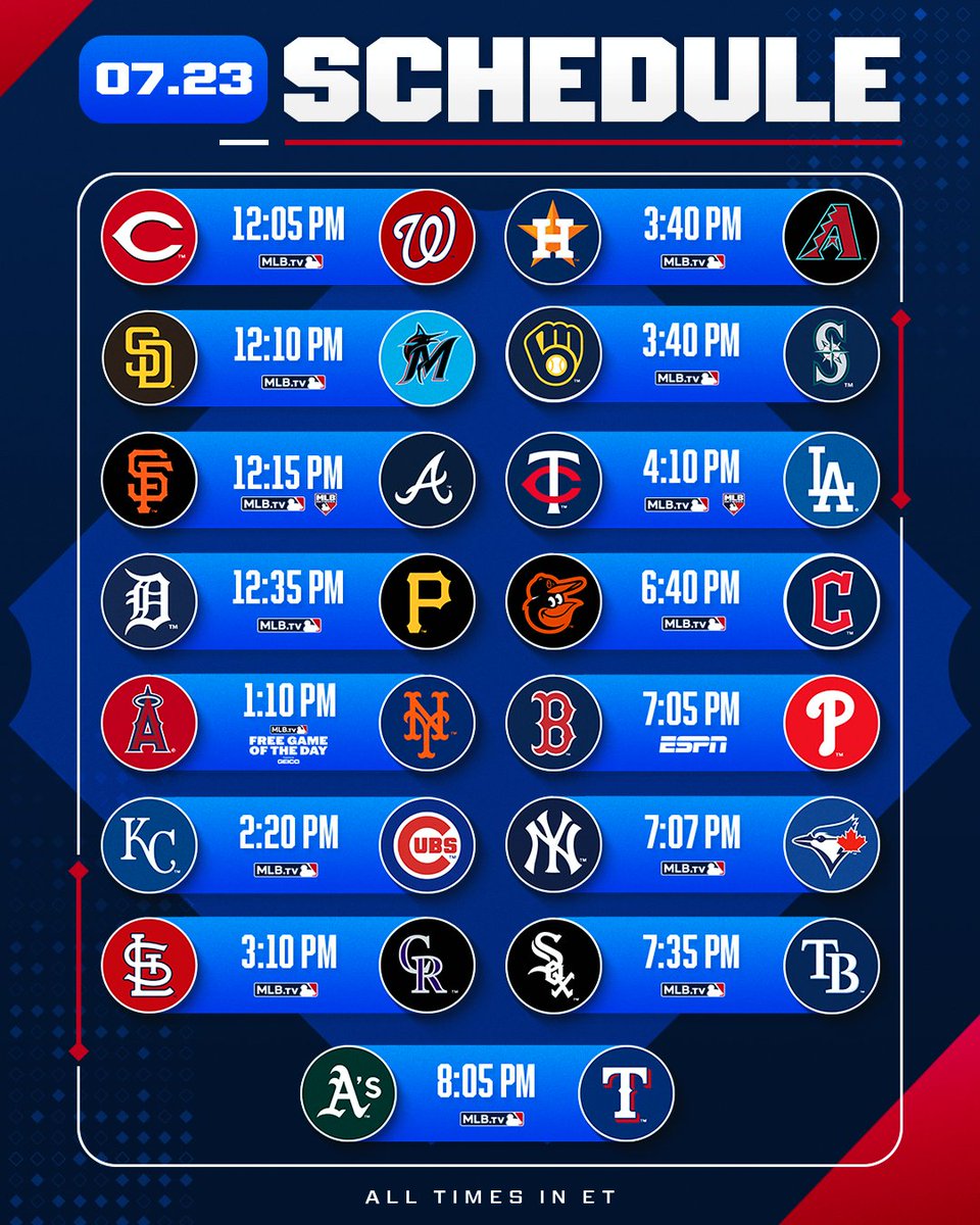 -Sean Manaea and the Mets go for the sweep
-Shohei Ohtani aims for a homer in his 5th straight game
-Yankees and Blue Jays battle it out in a rubber match

A PACKED day of baseball!