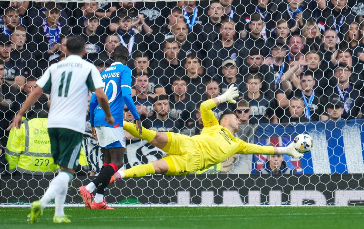 🙌 | <a href="/JackButland_One/">Jack Butland</a> 

🗣️ Russell Martin: “We needed a couple of big moments from Jack, and the big man delivered when he had to."

🎟️ Join us back at Ibrox on Saturday as we face Middlesbrough: rng.rs/4kGQVbH