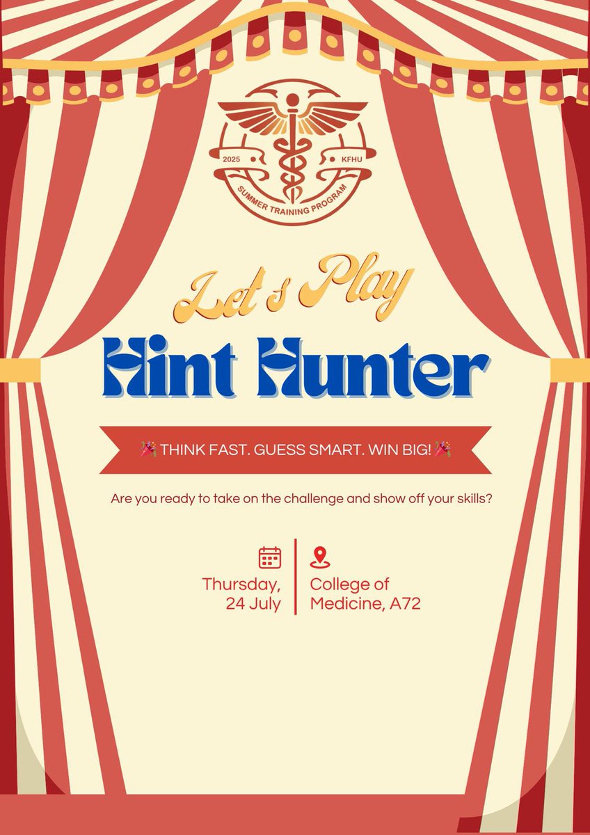 Summer Training Program KFHU (@stu_kfhu) on Twitter photo 📢 Get ready for an exciting Thursday, July 25! 
From cutting-edge medical research, to a hands-on ultrasound workshop, and an interactive activity. it’s a full day of learning, discovery, and engagement! 🌟
#STP_2025 📢 Get ready for an exciting Thursday, July 25! 
From cutting-edge medical research, to a hands-on ultrasound workshop, and an interactive activity. it’s a full day of learning, discovery, and engagement! 🌟
#STP_2025