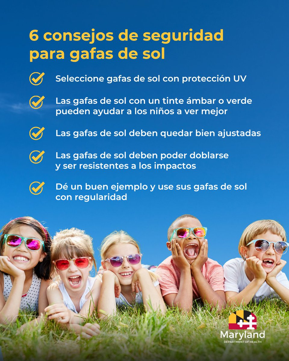 MDHealthDept's tweet image. Proteger la piel y los ojos de los dañinos rayos ultravioleta (UV) es esencial si pasa tiempo al aire libre. Aprenda estos consejos de protección solar para que usted y sus seres queridos estén a salvo del sol del verano: bit.ly/4k8rcsi