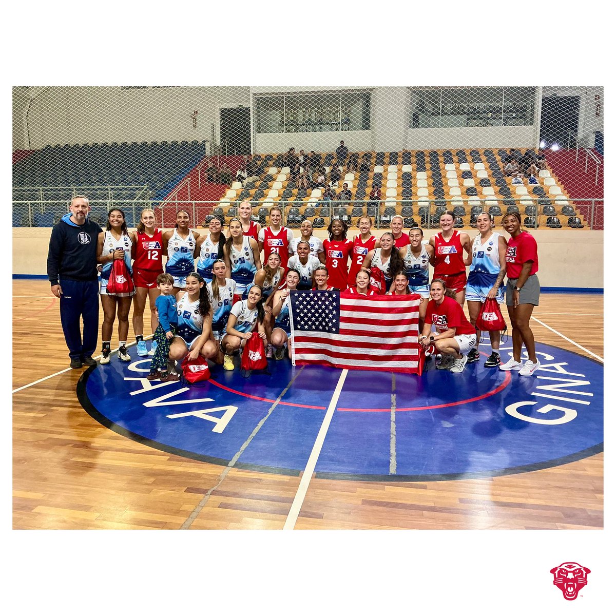 DULadyPanthers's tweet image. Game 1 in Brazil!

#OneDrury