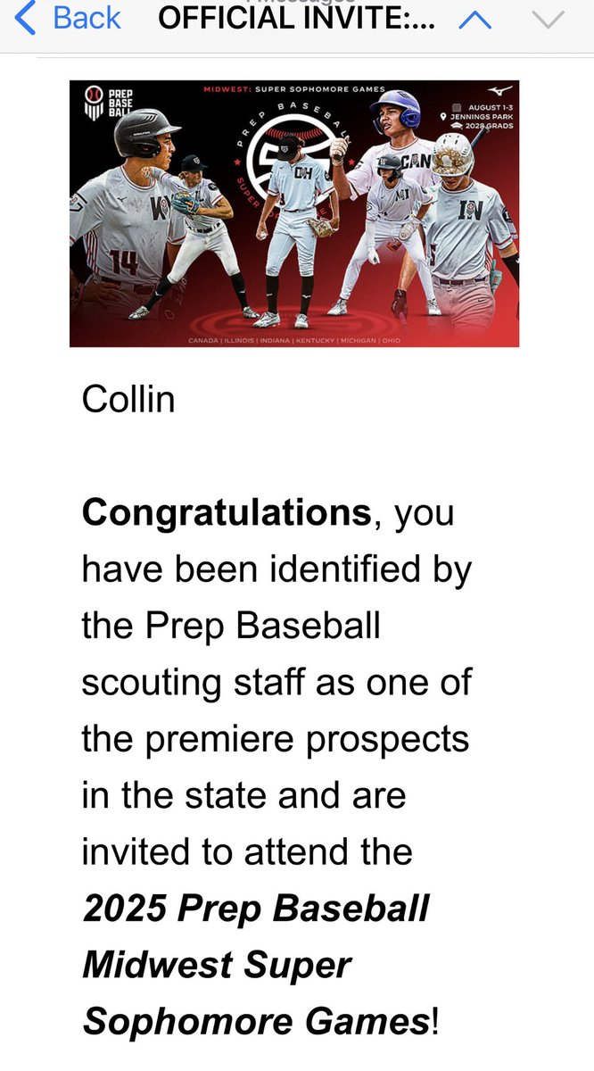 Thank you <a href="/PrepBaseballIL/">Prep Baseball Illinois</a>. See you at the Super Soph games. 
<a href="/pbtscouting/">Prep Baseball Scouting</a> 
<a href="/ShooterHunt/">Shooter Hunt</a>