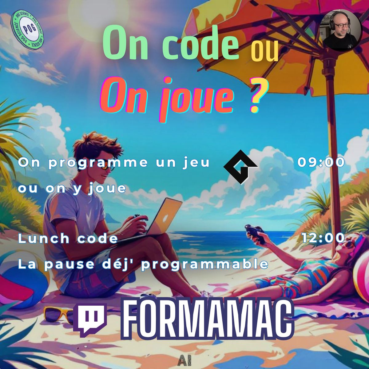 PogScience's tweet image. 🎮 Demain 9h, on fait un jeu vidéo puis repas hexadécimal avec Formamac

➡ twitch.tv/formamac

#twitch #vulgarisation #code #gaming
