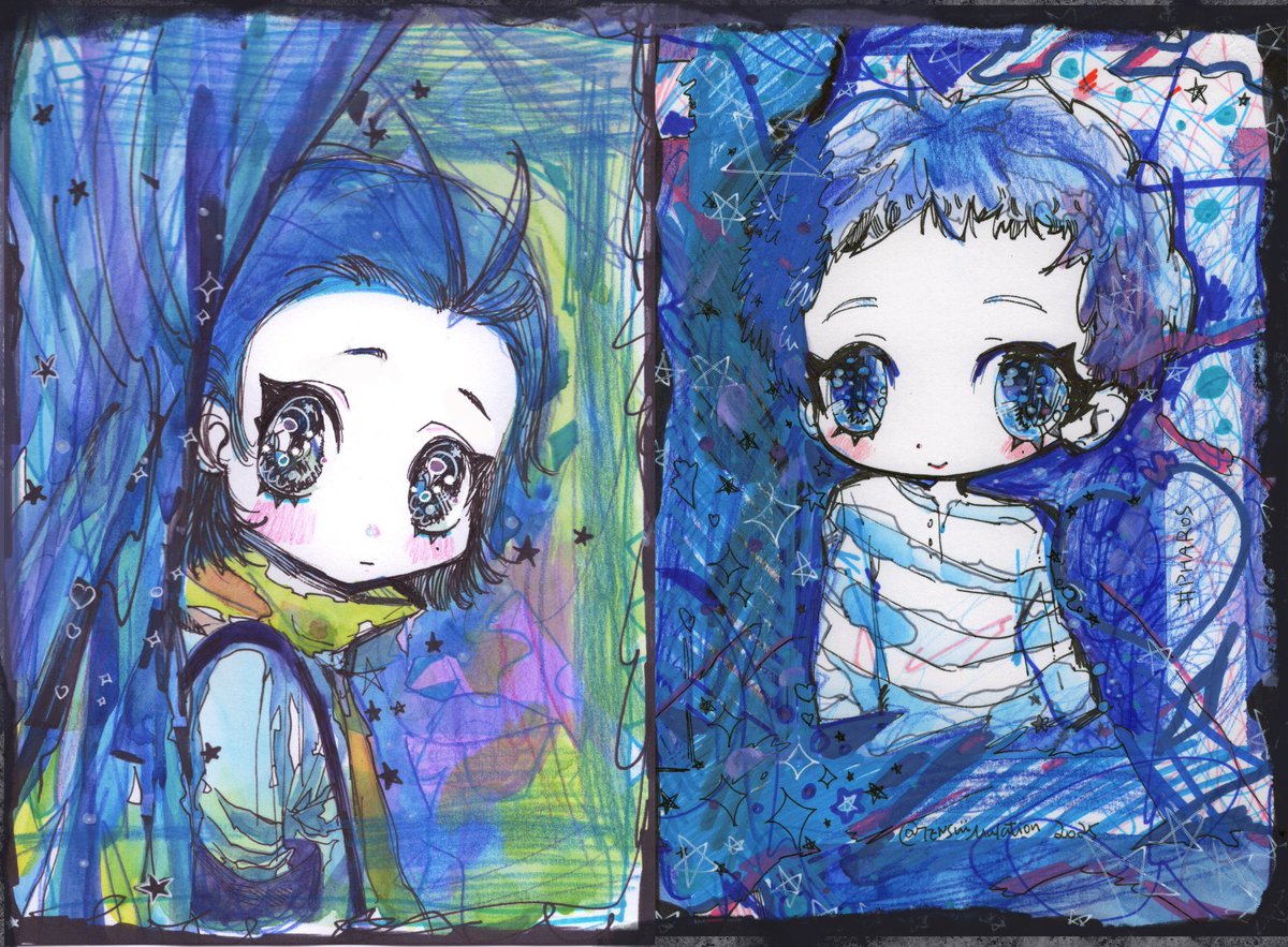Tensuiimulation's tweet image. DEATH BLUE
望月綾時とファルロス（鏡）