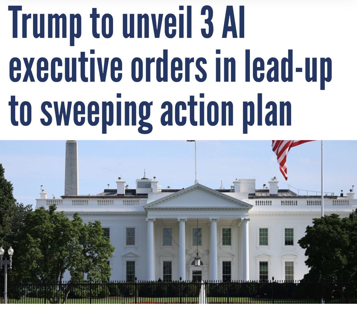 xDaily's tweet image. NEWS: Trump to sign executive orders easing AI regulations
The AI Infrastructure directive, for instance, would address energy and permitting issues associated with data centers and the computational demands of running AI applications. It stipulates the Department of Energy…