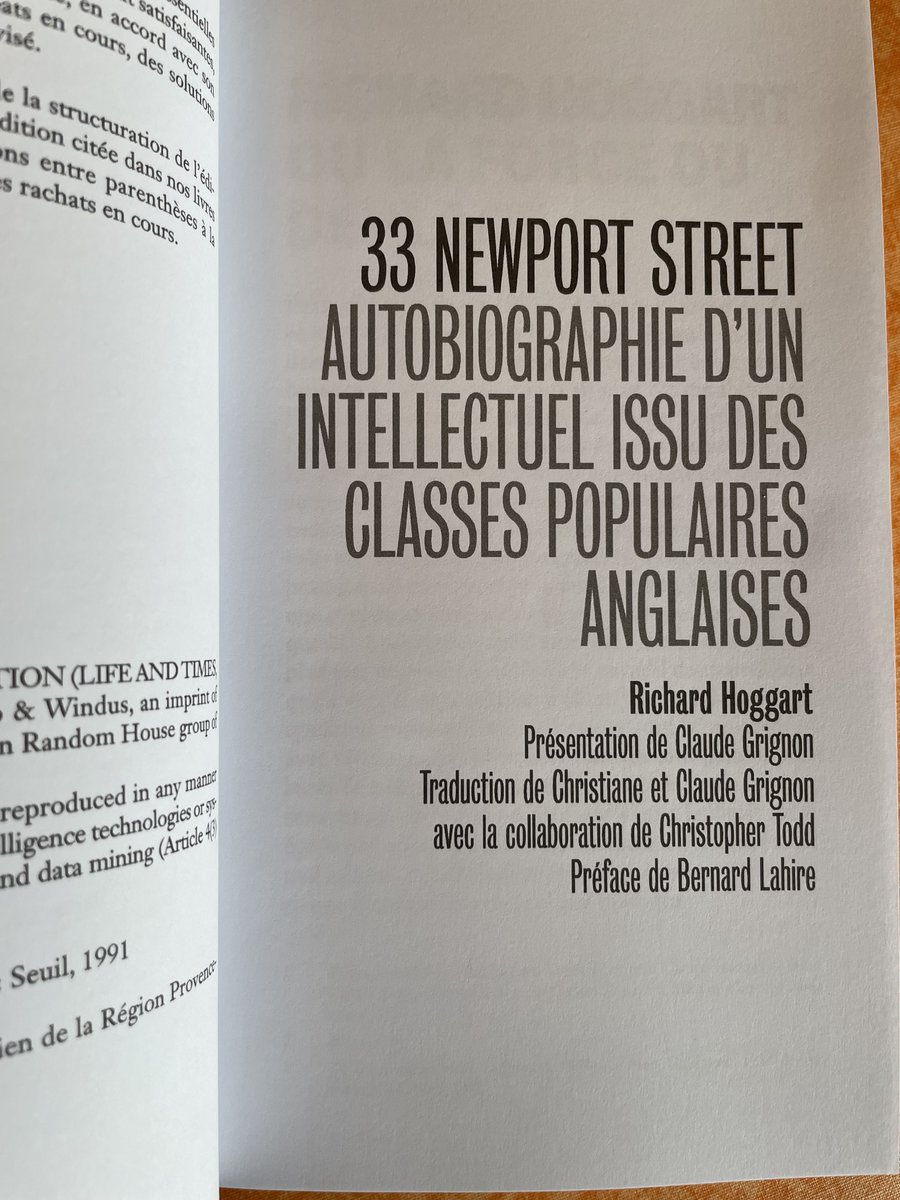 BernardLahire's tweet image. Honneur  d'avoir écrit la préface ("Richard Hoggart ou la force du déplacé") à  ce livre bouleversant. A paraître le 12 septembre 2025 aux valeureuses  éditions "Hors d'atteinte".