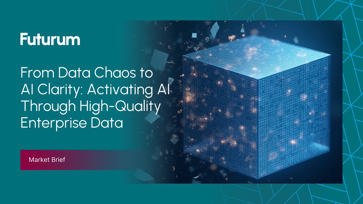 TheFuturumGroup's tweet image. From data chaos to AI clarity: unlocking the full potential of enterprise AI starts with trusted, high-quality data.
Despite the promise of generative and agentic AI, many organizations face critical roadblocks rooted in data quality, accessibility, and governance. Incomplete or…