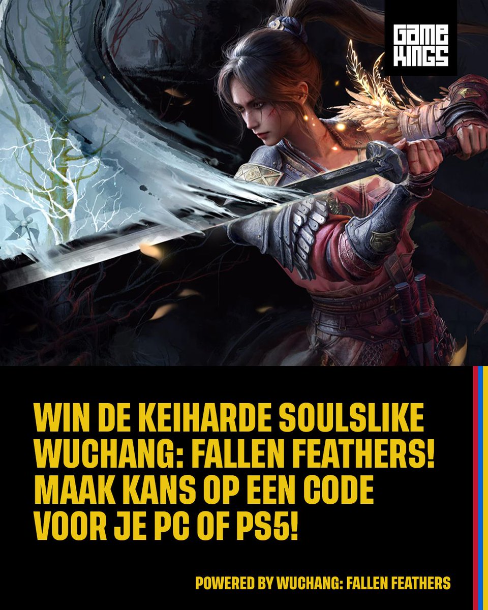 Win de keiharde soulslike Wuchang: Fallen Feathers ⚔️🐉 Volg Gamekings, deel deze post, reageer met welke code je wil hebben (voor PC of PS5) en maak kans op deze game! #ad

👉 wuchanggame.com