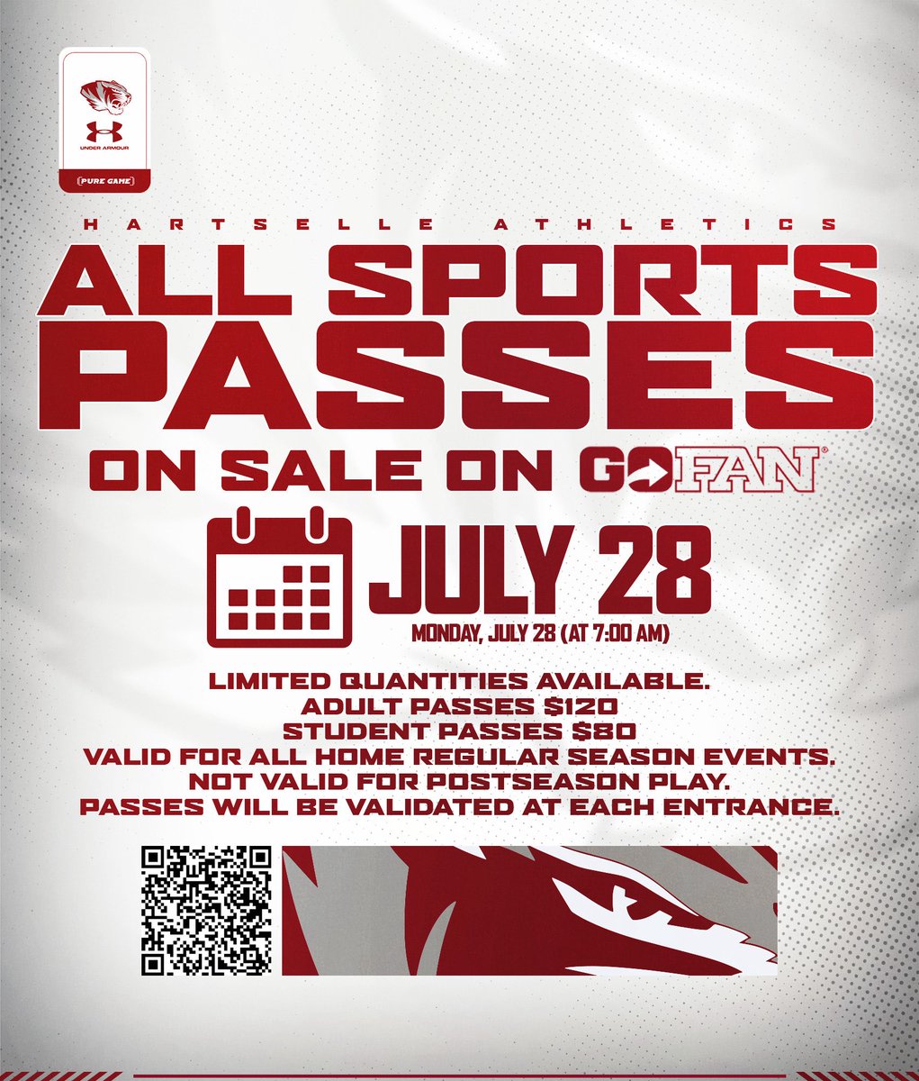 Get your All Sports pass Monday at 7:00am. Go Tigers!