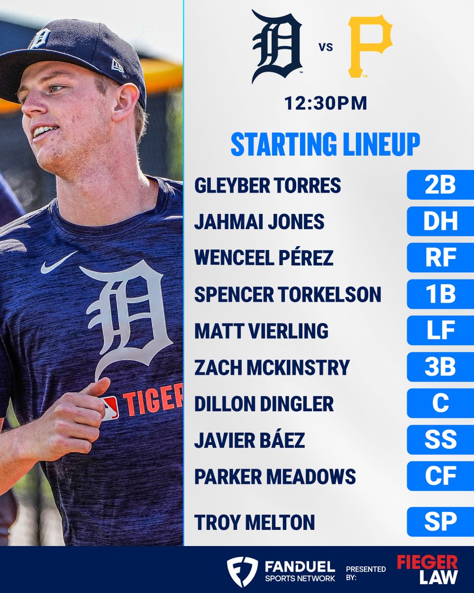 FanDuelSN_DET's tweet image. Debut day 🫡
Don't miss Troy Melton's MLB debut today on FanDuel Sports Network!
@FiegerLaw | #RepDetroit