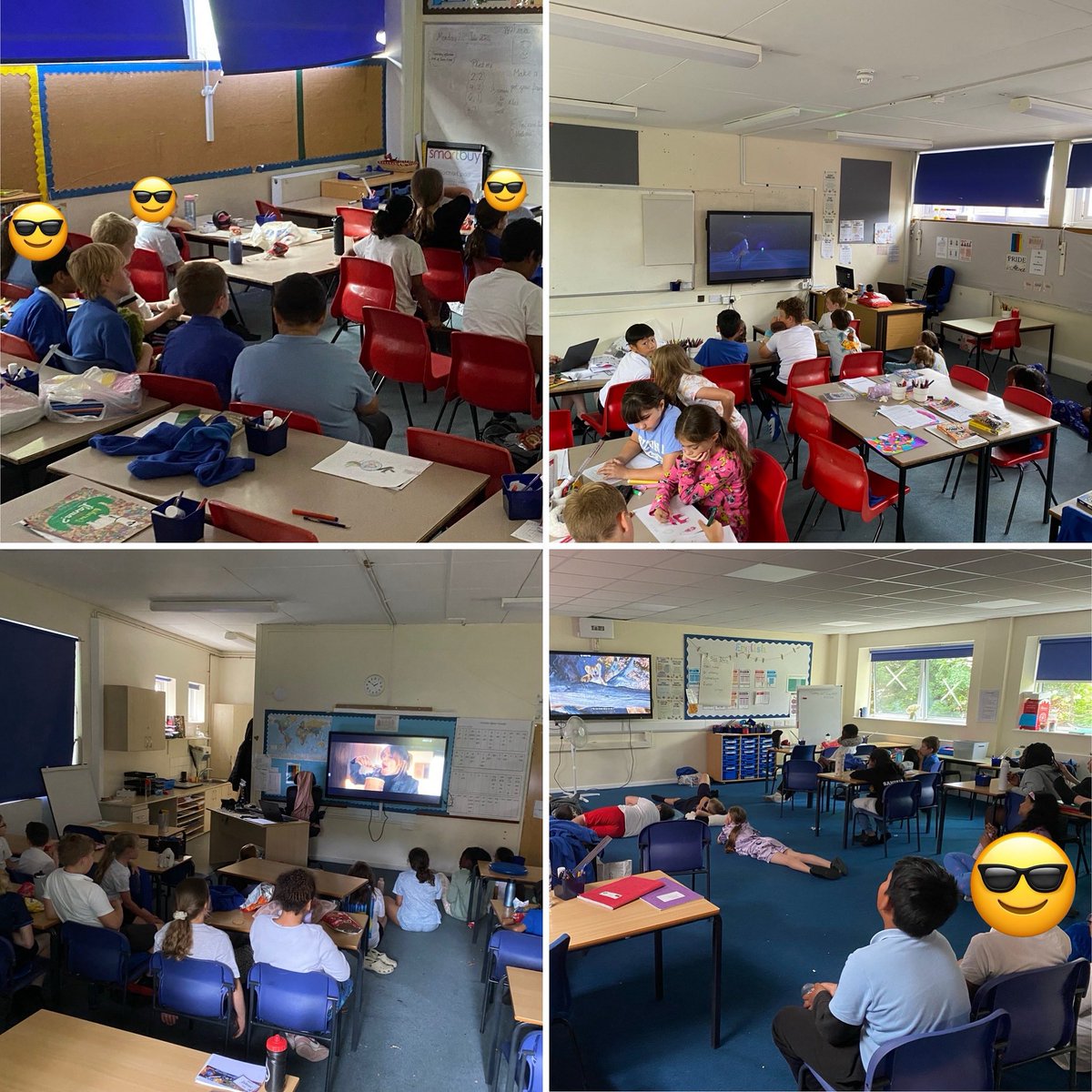 The whole school yesterday afternoon enjoying our end of term treat. They bring us together as a school PRIDE and have quality time together as a school family.