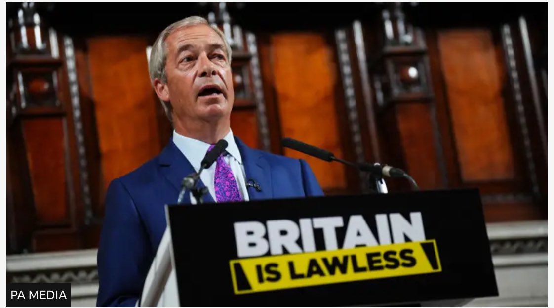 So Farage’s summer campaign of law and order isn’t going too well. 

Day 1 everyone realises his ideas are unaffordable and undeliverable 

Day 2 and he’s accused police of stoking conflict only to have his claims exposed as lies. 

Thus making #FarageRiots pertinent again.