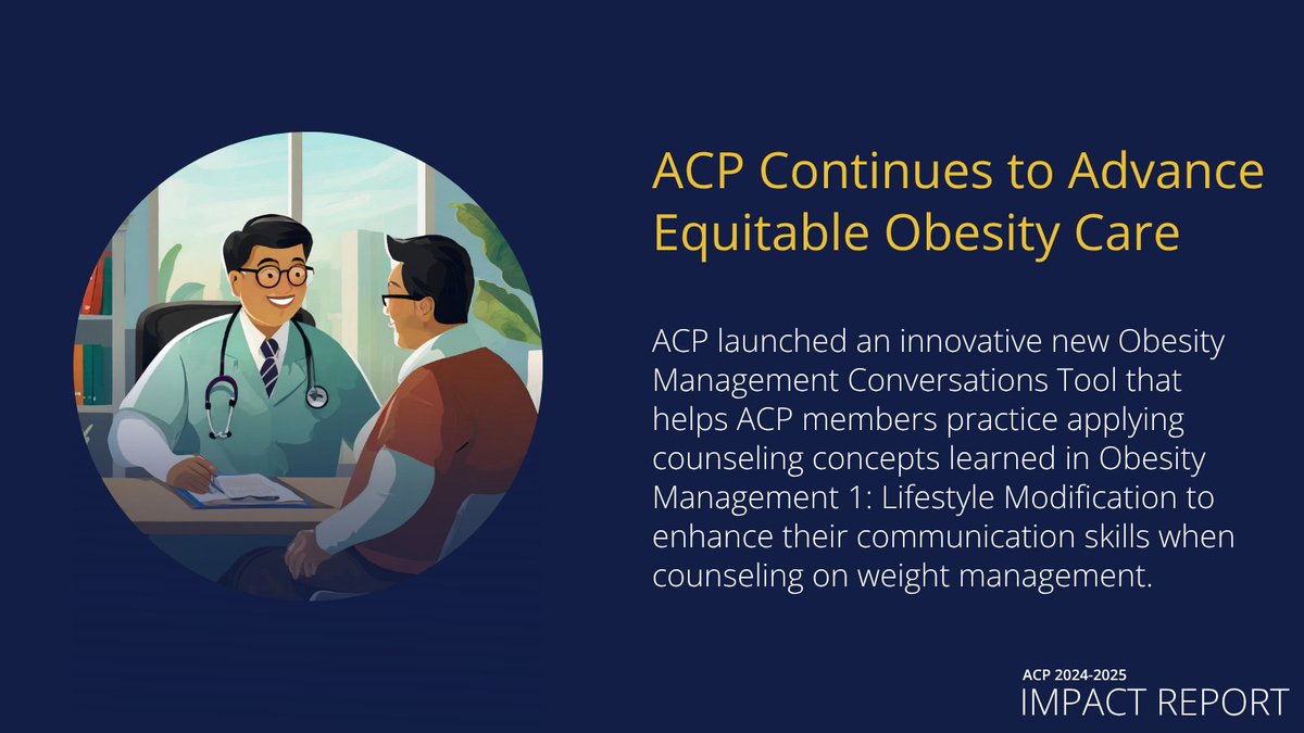 ACPIMPhysicians's tweet image. Over the past year, ACP has developed resources to help IM physicians build the skills they need to deliver better care. Read the full report to learn about ACP MKSAP, the Online Learning Center, the Obesity Management Hub, and more: bit.ly/4o3pg7C #IMProud #IMPhysician