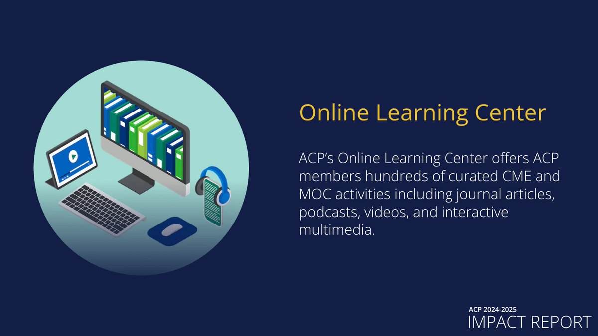 ACPIMPhysicians's tweet image. Over the past year, ACP has developed resources to help IM physicians build the skills they need to deliver better care. Read the full report to learn about ACP MKSAP, the Online Learning Center, the Obesity Management Hub, and more: bit.ly/4o3pg7C #IMProud #IMPhysician