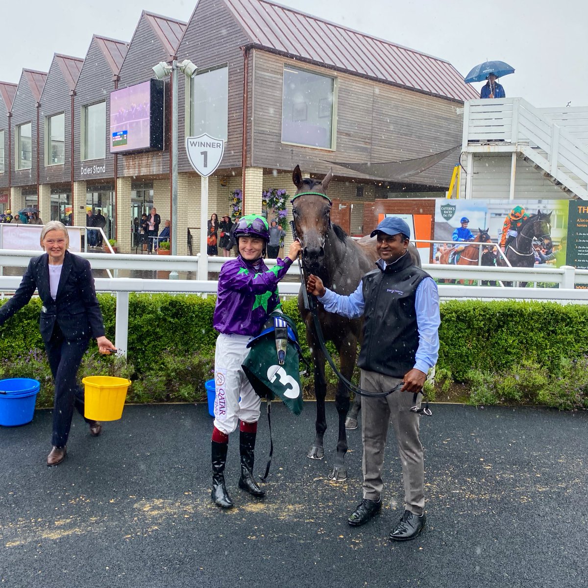 CatterickRaces's tweet image. MAGIC BOX and Cieren Fallon win the racingtv.com/free trial Nursery Handicap Stakes for @WilliamHaggas and owner Mrs Fiona Carmichael - congratulations!