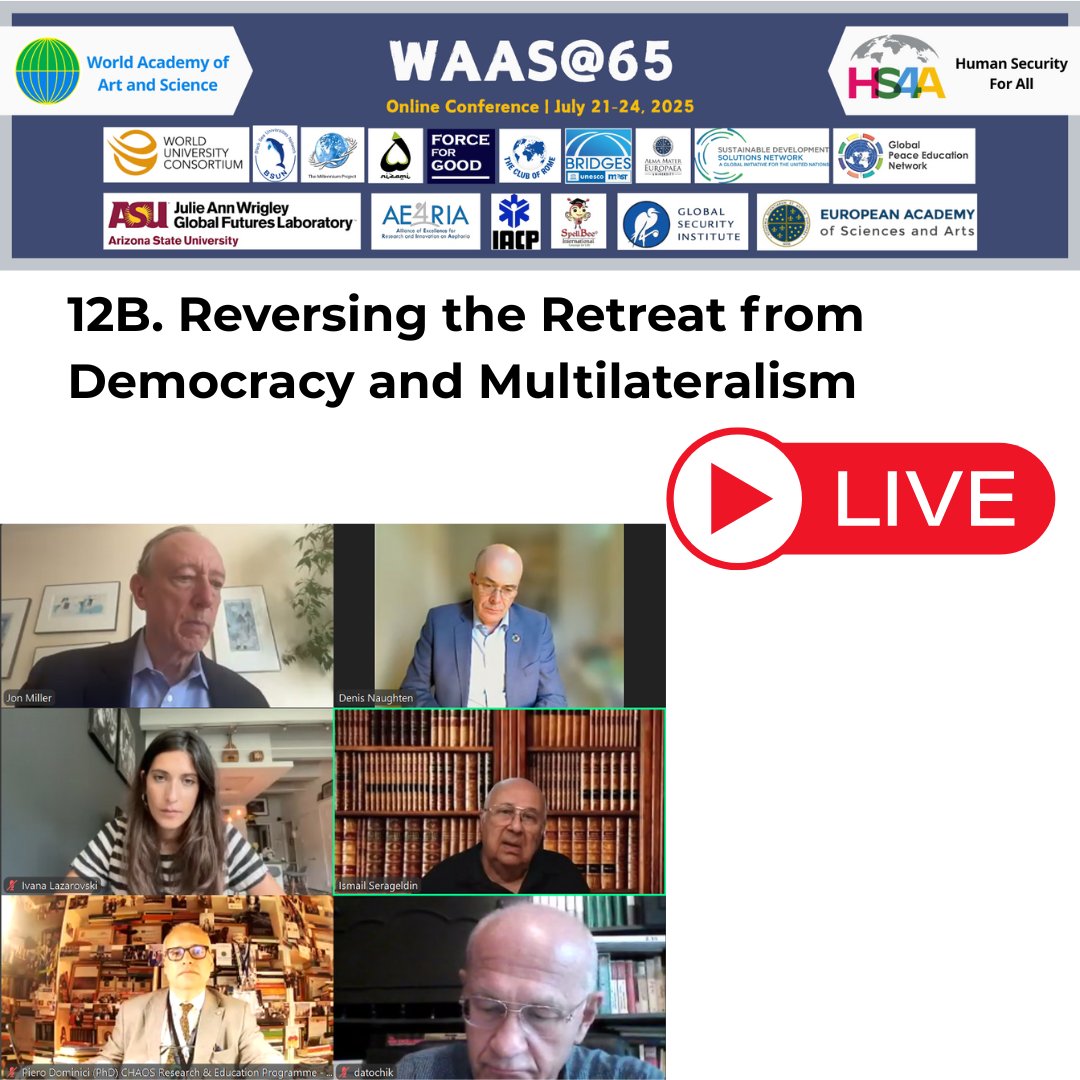 _WAAS_'s tweet image. 🌍 The WAAS@65 Conference is happening NOW!
🖥️ Join via Zoom:
🔗 All Parallel Sessions A: us02web.zoom.us/j/81669791341
🔗 All Parallel Sessions B: us06web.zoom.us/j/83711354801
🎥 Watch LIVE on YouTube:
🔗 Parallel A: youtube.com/watch?v=LVphM6…
🔗 Parallel B: youtube.com/watch?v=qho6jq…
