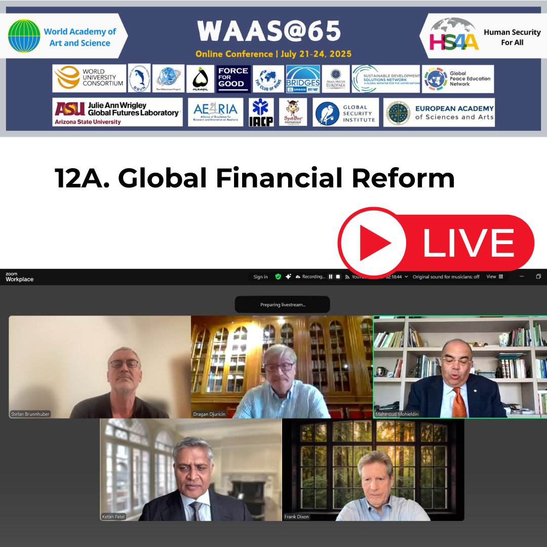 _WAAS_'s tweet image. 🌍 The WAAS@65 Conference is happening NOW!
🖥️ Join via Zoom:
🔗 All Parallel Sessions A: us02web.zoom.us/j/81669791341
🔗 All Parallel Sessions B: us06web.zoom.us/j/83711354801
🎥 Watch LIVE on YouTube:
🔗 Parallel A: youtube.com/watch?v=LVphM6…
🔗 Parallel B: youtube.com/watch?v=qho6jq…