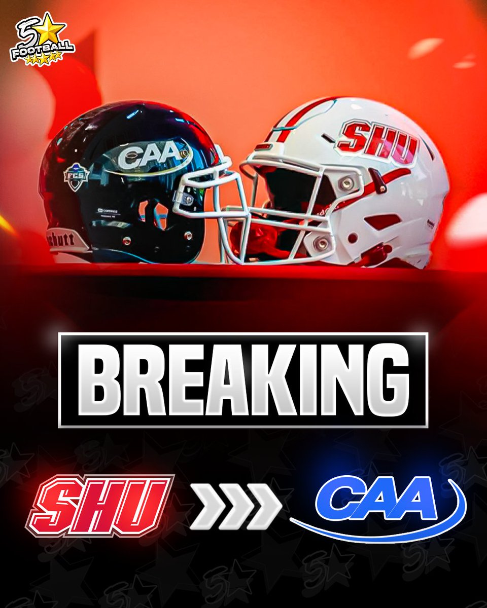 5StarFBRecruits's tweet image. 🚨 NEWS – Sacred Heart is officially headed to the CAA starting in the 2026 season in a major FCS realignment move 🏈📦
After years in the NEC, the Pioneers are taking a bold step up — joining one of the nation’s top FCS conferences with eyes on greater exposure and competition…
