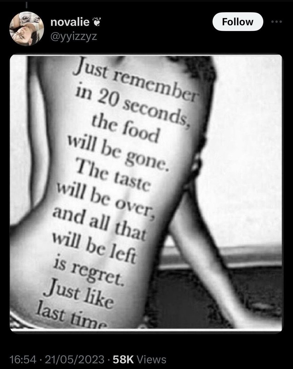 dontcrysaanjh's tweet image. the food and taste might be gone in 20 secs, but the ED will stay forever otherwise :)