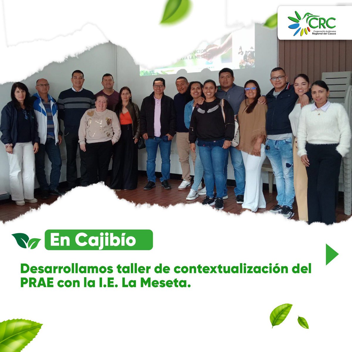 CRCcauca's tweet image. 🌿 Semana de la Educación Ambiental.
¡Formando líderes por un futuro sostenible! 🌎✨
💚📚 En Puracé, Cajibío, Sotará y Rosas trabajamos junto a instituciones educativas y Juntas de Acción Comunal en la formulación y proyección de los PRAE y PROCEDA.