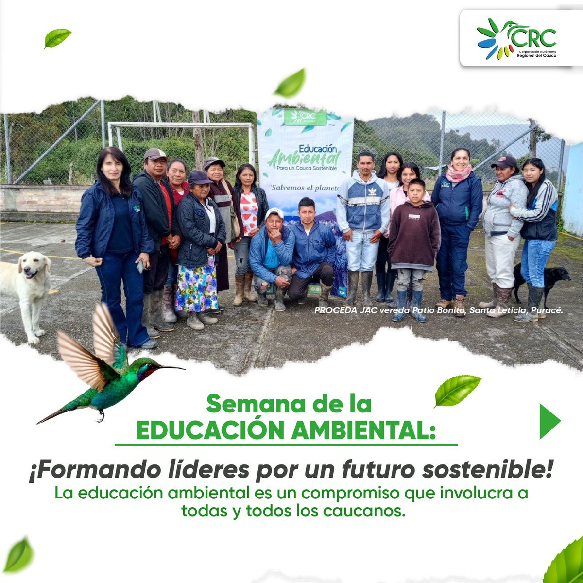 CRCcauca's tweet image. 🌿 Semana de la Educación Ambiental.
¡Formando líderes por un futuro sostenible! 🌎✨
💚📚 En Puracé, Cajibío, Sotará y Rosas trabajamos junto a instituciones educativas y Juntas de Acción Comunal en la formulación y proyección de los PRAE y PROCEDA.