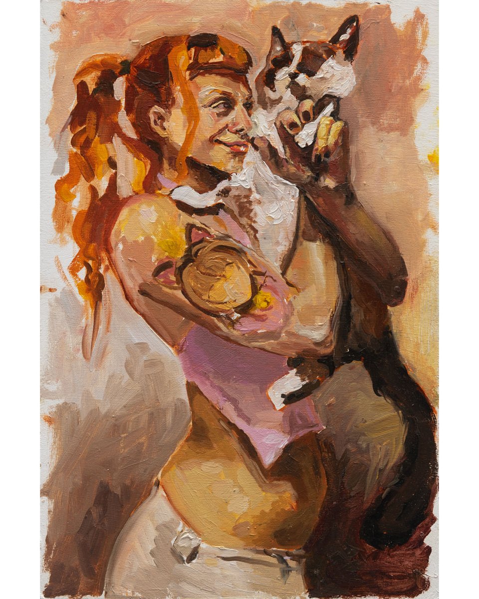 vashedevalium's tweet image. Me pinte con mi gatita y se llama &quot;Ansiedad x separación&quot;