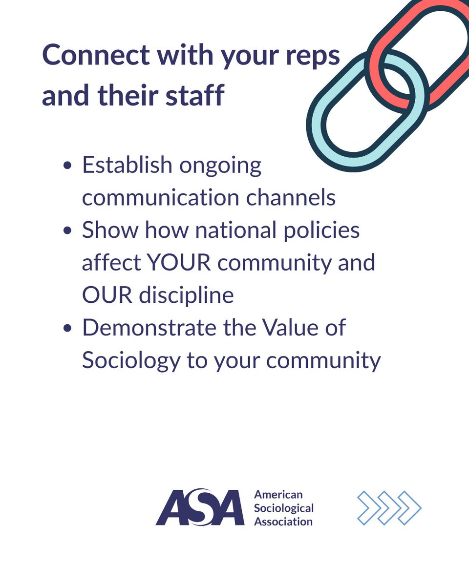 ASAnews's tweet image. August Recess = Meet Your Congresspeople! 📆Get on their schedules. 💹Use data to support your position. 🎪Attend multiple events. ✍️Send a thank you! Engage meaningfully with Congress on matters impacting sociology. Need more tips? asanet.org/public-engag...