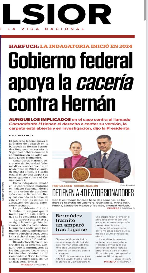 Van contra #HernanBermudezRequena 

¿Y contra #AdanAugusto su amigo de más de 30 años, protector, notario y el que lo nombró Secretario de Seguridad?

El país hundido en la peor crisis de inseguridad y violencia mientras el gobierno simula.

Hipócritas.