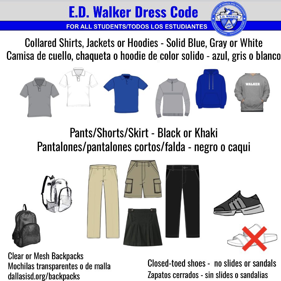 edwalkerms's tweet image. 2025-26 Walker uniform and suggested supplies 🐺 2025-26 Uniforme y utiles surgeries escolares para Walker