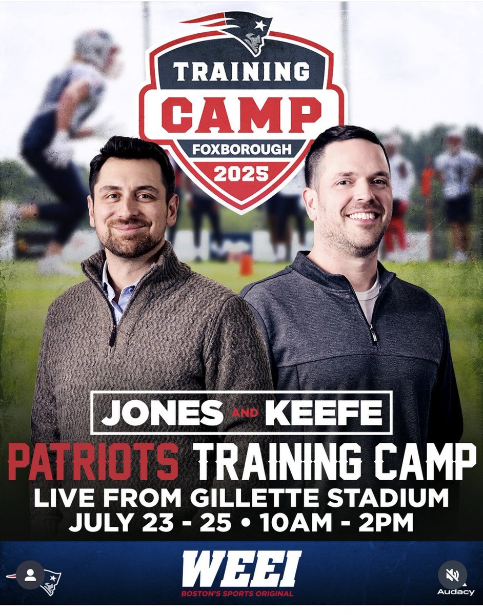 mikethomasmt8's tweet image. Listen on the WEEI Network throughout New England, the @Audacy app, the @iHeartRadio app or ask your smart speaker to “Play 93.7 WEEI”! @JonesandKeefe @WEEI