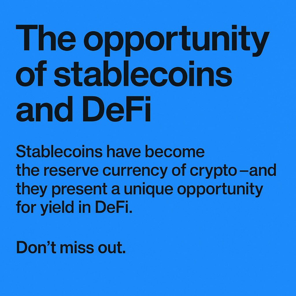 Stablecoins are crypto’s quiet superpower, and we’re only just scratching the surface of what they can do.

They’re liquid. Trusted. Globally available.

From traders to DAOs to people protecting their savings in Argentina, stablecoins are now the reserve currency of crypto and