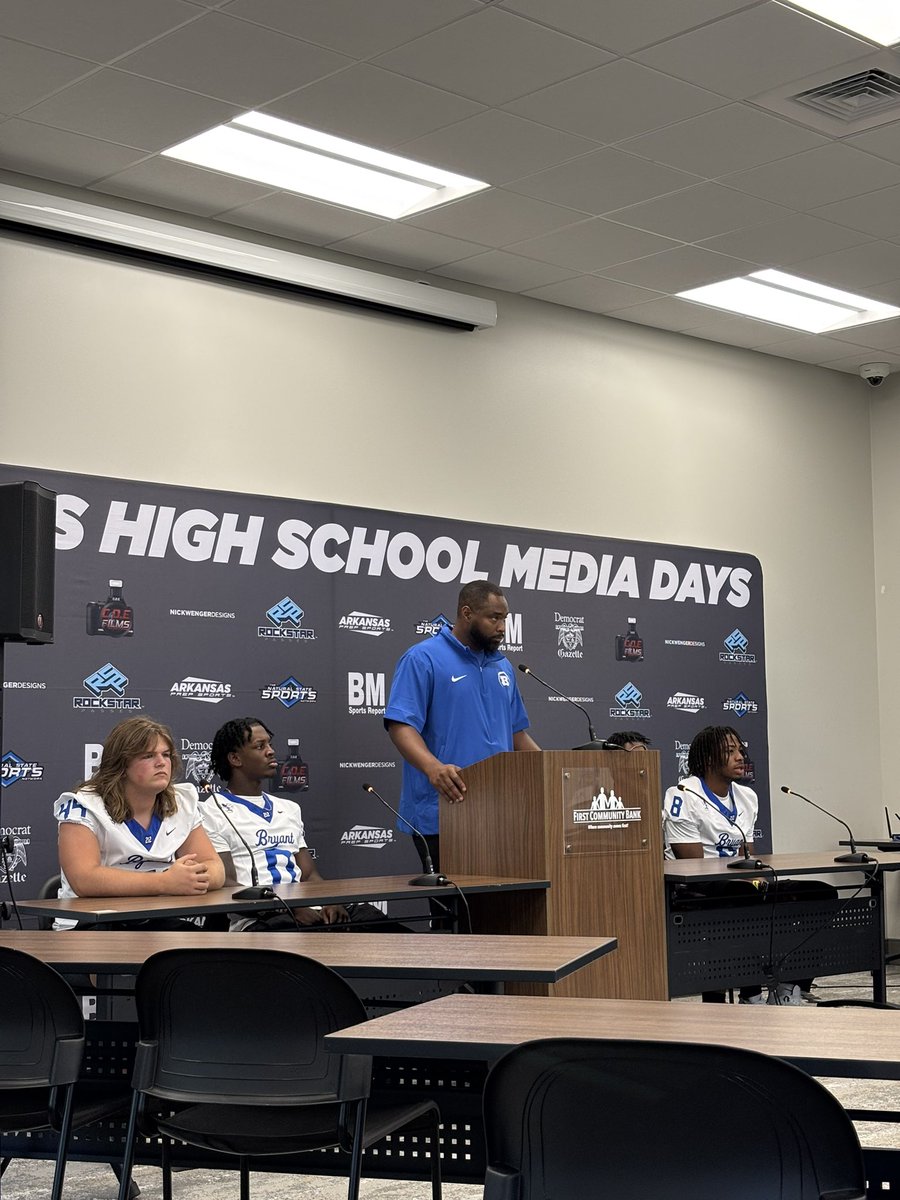 MichaelMain__'s tweet image. Boots on the ground here at Big Miller Football Media Days. The reigning 7A state champion Bryant Hornets are in the building this morning. Special shoutout to @k_sutherlandAR for organizing this.