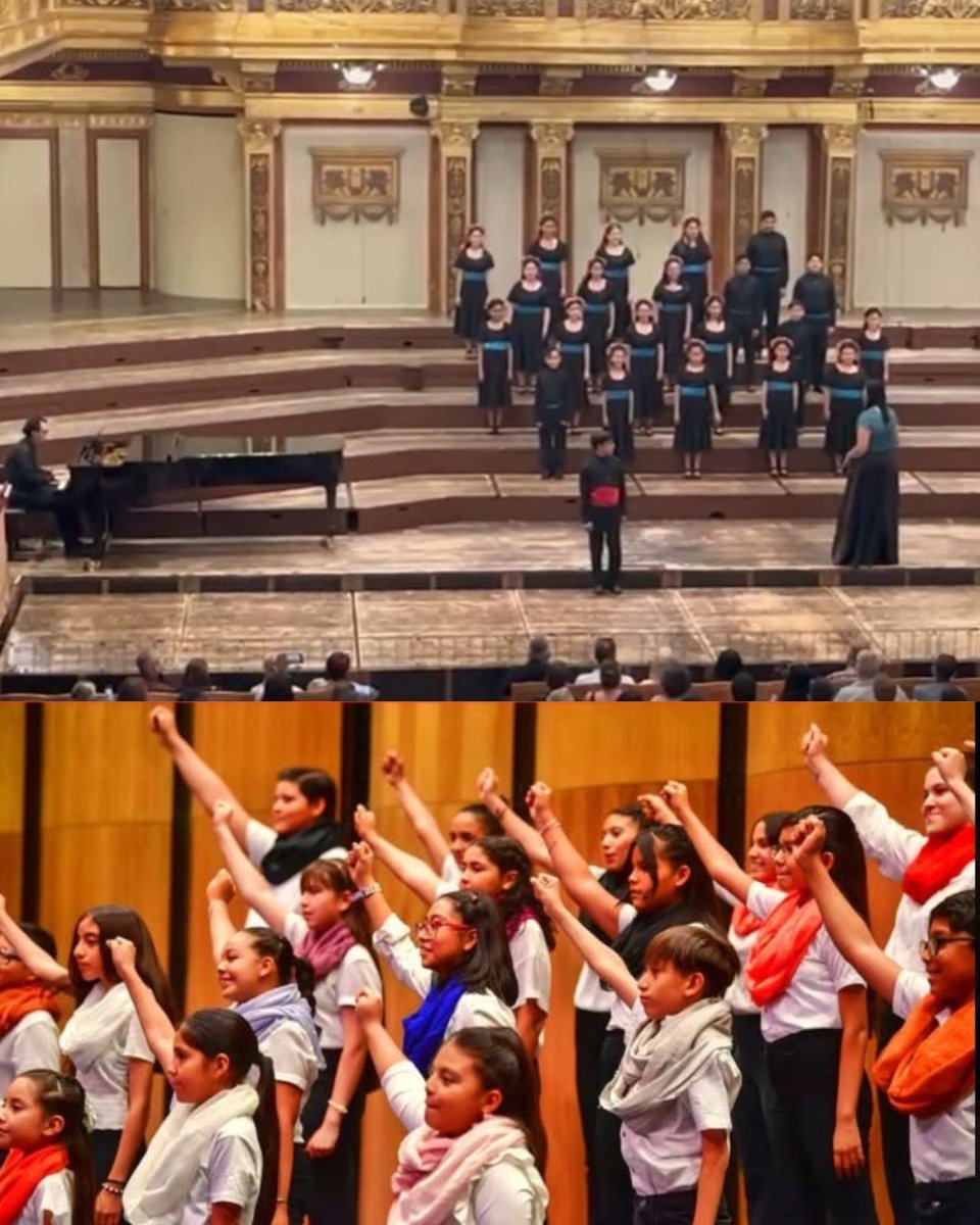 LibiaDennise's tweet image. ¡Orgullo guanajuatense que se escucha hasta Viena! 🎶💙 Nuestras niñas y niños del Coro Infantil del Conservatorio de Música de Celaya dejaron huella en el 14º Festival Coral Voces por la Paz, obteniendo el segundo lugar entre coros de todo el mundo. 🥈🌍👏🏻
Desde su presentación…