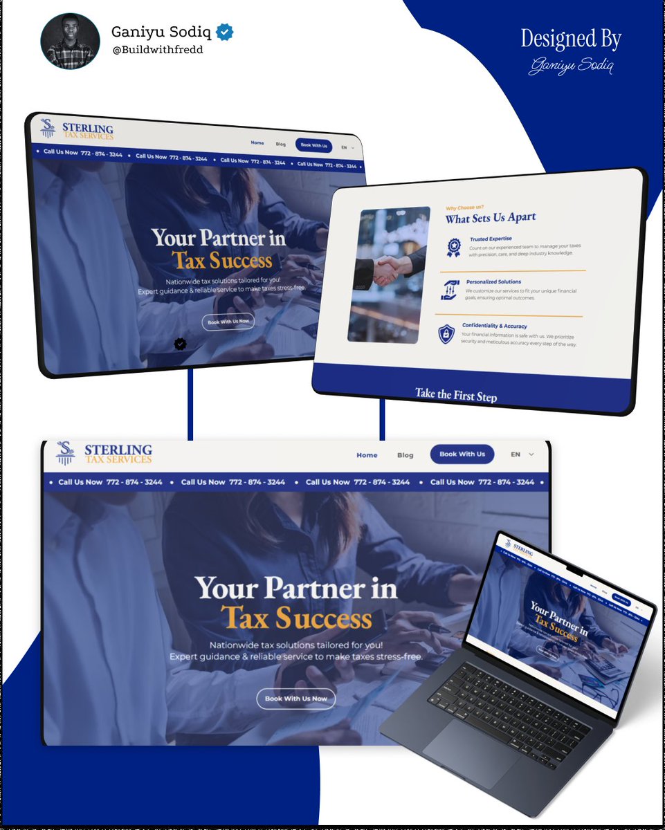 Another one wrapped! 
Just completed a fresh website redesign for Sterling Tax Services (sterlingtaxservs.com).

Clean, professional, and built to help them serve clients better this upcoming season.