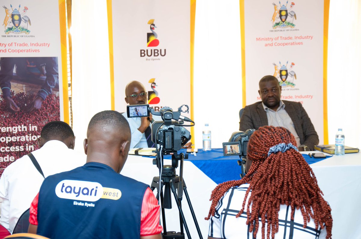 mtic_uganda's tweet image. Earlier today, @mtic_uganda held a media briefing in Mbarara City where the Commissioner Internal Trade Mr. Zackey Kalega highlighted the importance of taking the BUBU campaign to the grassroot where production and consumption of local products begins from.
#BUBUTradeshow2025