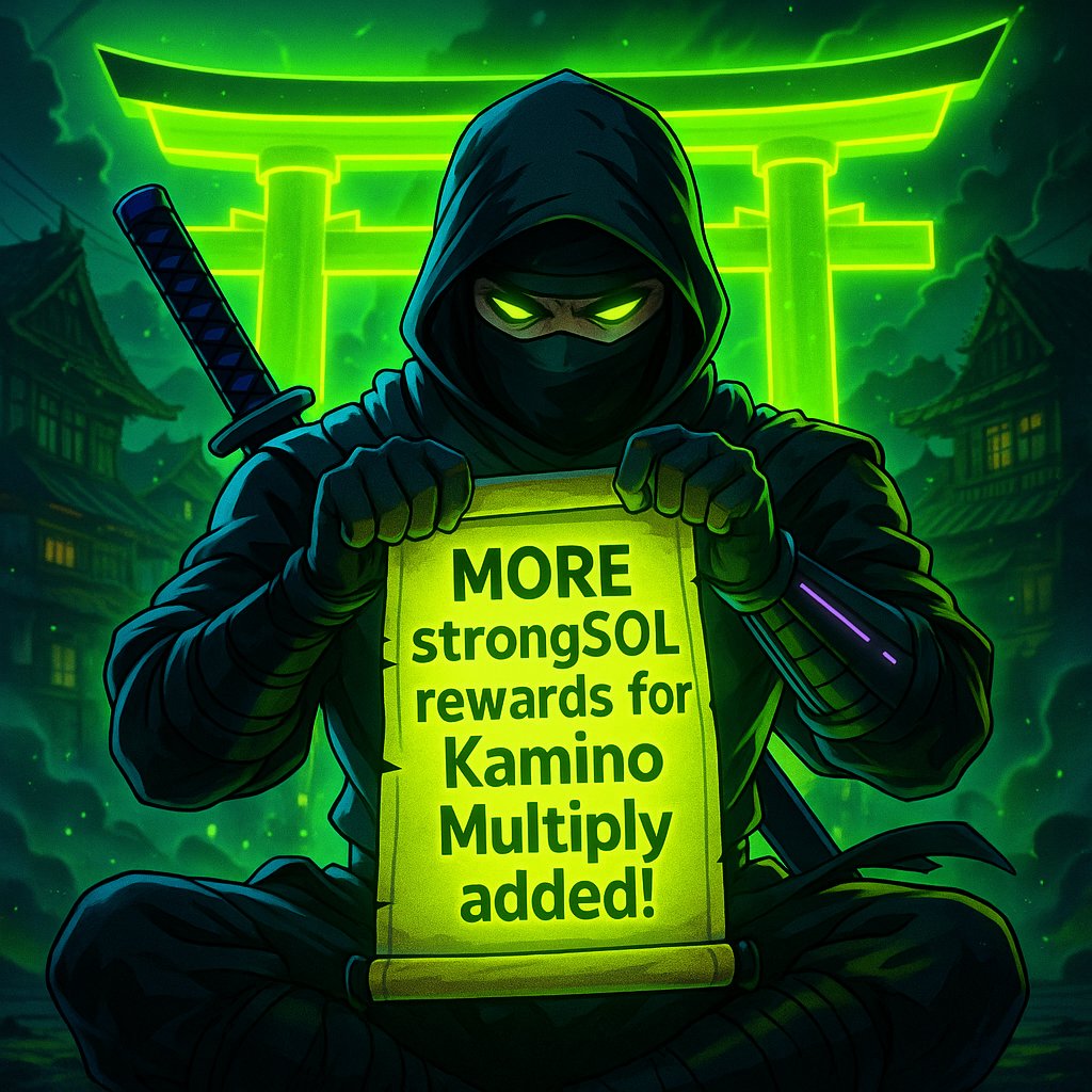 StrongholdSOL's tweet image. Another month of strongSOL rewards have been added to our Kamino Multiply vault!
Deposit ASAP and don't miss out on your share!