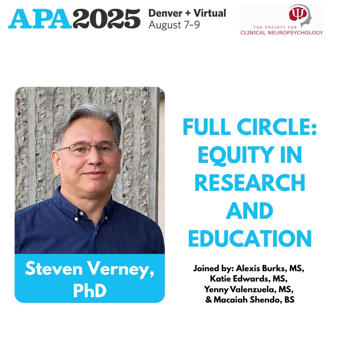 APADivision40's tweet image. 🧪🌎Equity in research and education📝 Join Dr. @sverney and his team to learn and discuss the duty to be culturally responsive researchers and educators ! #APA2025