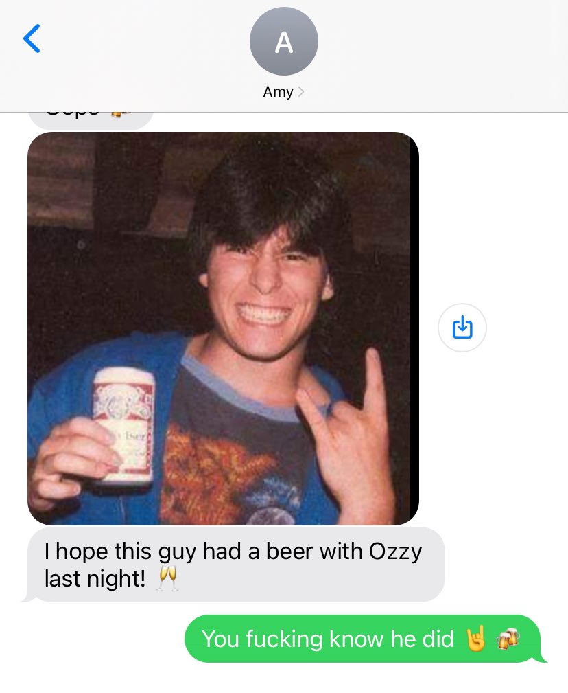 Tom McCarthy (@tominquincy) on Twitter photo Got this fantastic text from our lifelong friend (big sister) Amy
My big brother Dave rocking Bark at the Moon 85-86ish <a href="/juliaknowsjulia/">thebrokeragebabe</a> <a href="/totalhelm/">Bri McCarthy</a> Got this fantastic text from our lifelong friend (big sister) Amy
My big brother Dave rocking Bark at the Moon 85-86ish <a href="/juliaknowsjulia/">thebrokeragebabe</a> <a href="/totalhelm/">Bri McCarthy</a>