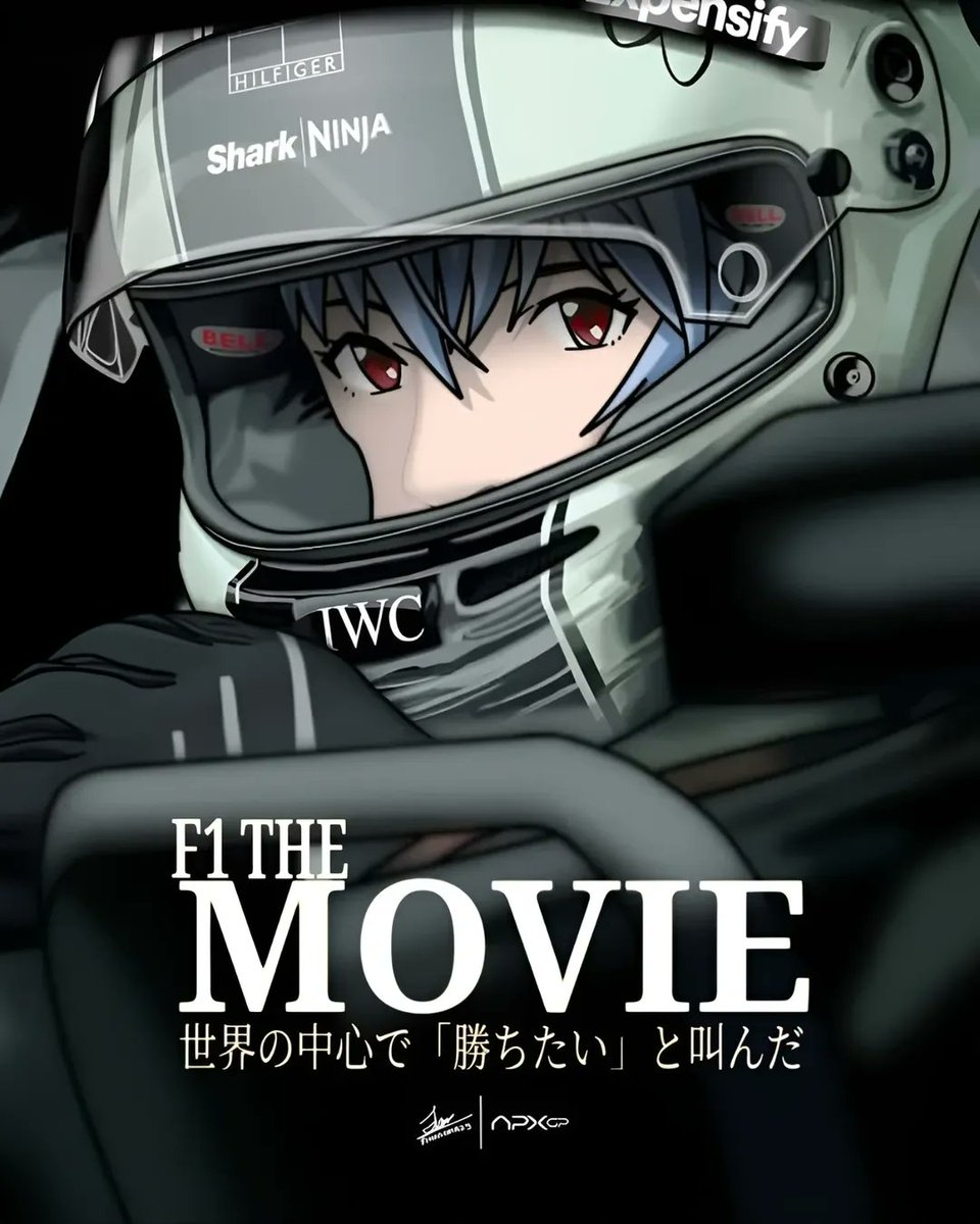 Rei Ayanami. Behind the visor. In our machine.
Evangelion x F1 THE MOVIE by @pranbeyondthekid on Instagram

世界の中心で「勝ちたい」と叫んだ — I cried out “I want to win” in the center of the world.
#F1TheMovie #Evangelion #APXGP #ReiAyanami #AnimeGP #FanArtCollab #F1Movie #F1Jp