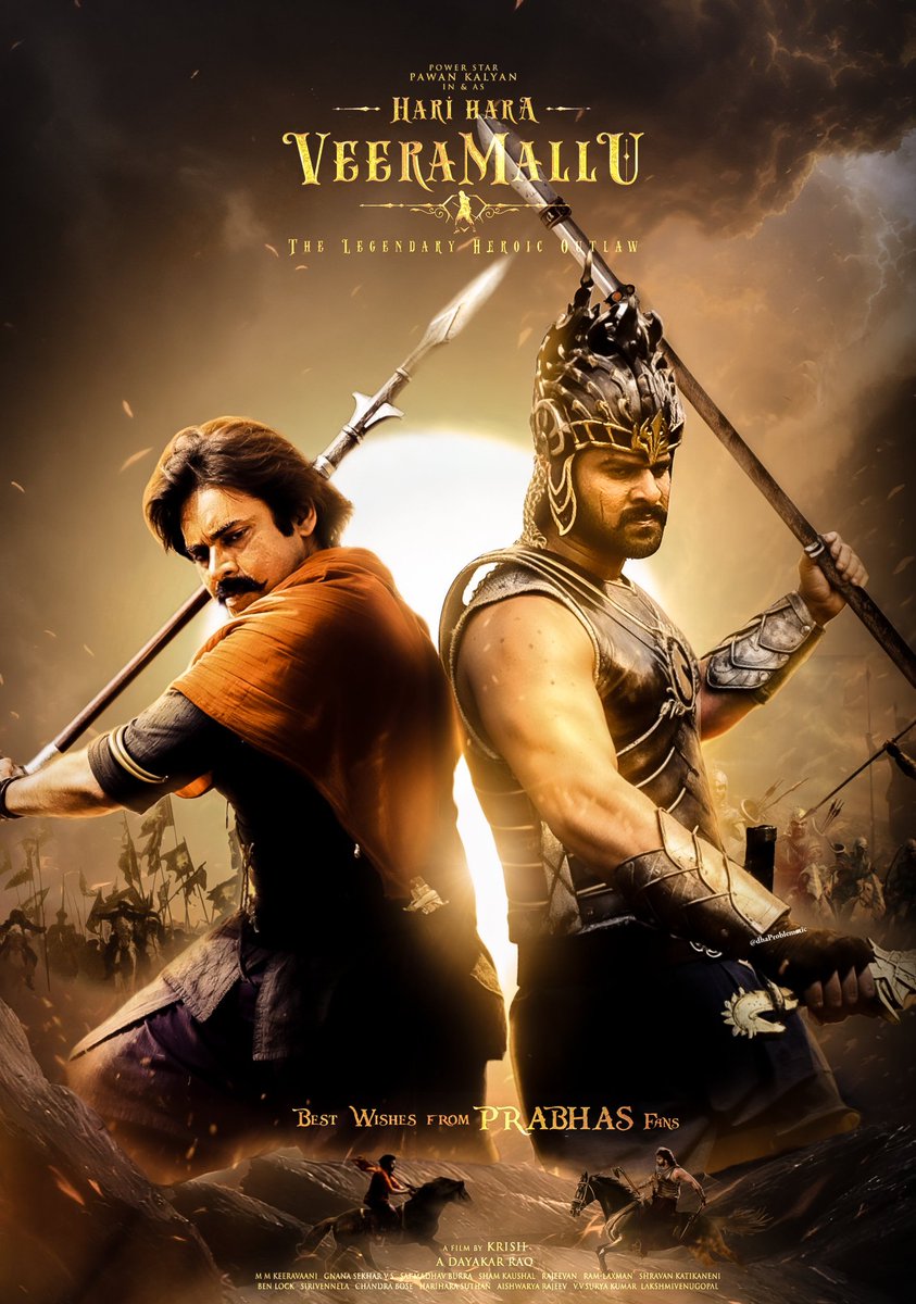 PrabhasNetwork_'s tweet image. Wishing Our PowerStar #PawanKalyan Gaaru, @AgerwalNidhhi and Entire Team of #HariHaraVeeraMallu, All the Very Best for Grand Release 🔥😍
Wishing All the Success and Blockbuster Happiness.. Watch it Only in Theatres ❤️🔥
On behalf of #Prabhas & His Darlings ❤️