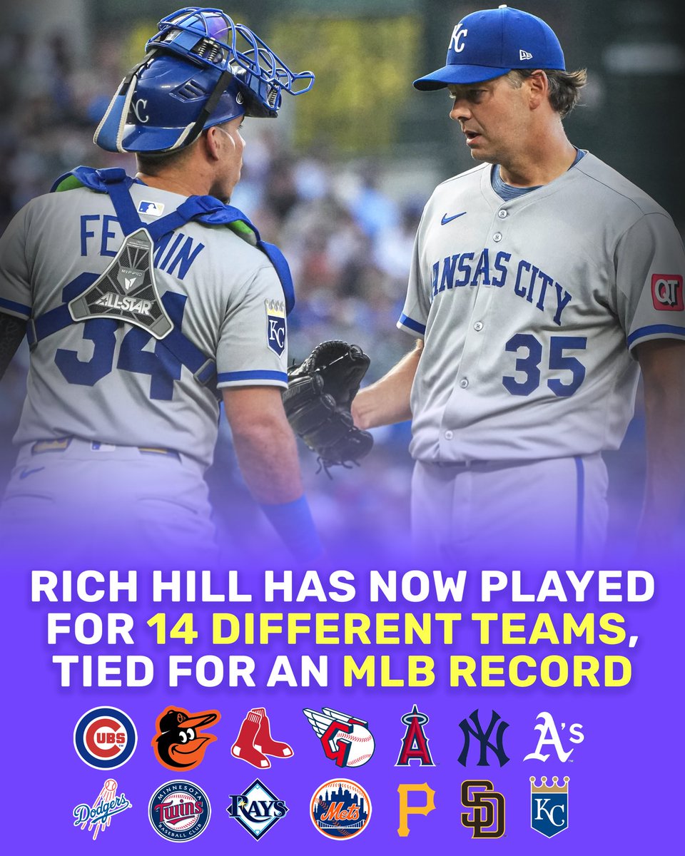 Rich Hill has almost played for half of the entire MLB 😭